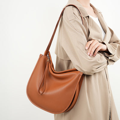 Genuine Leather Tote Bag - Cowhide Crossbody Shoulder Bag 3 in 1 Fashion Women Anti-Theft Backpack