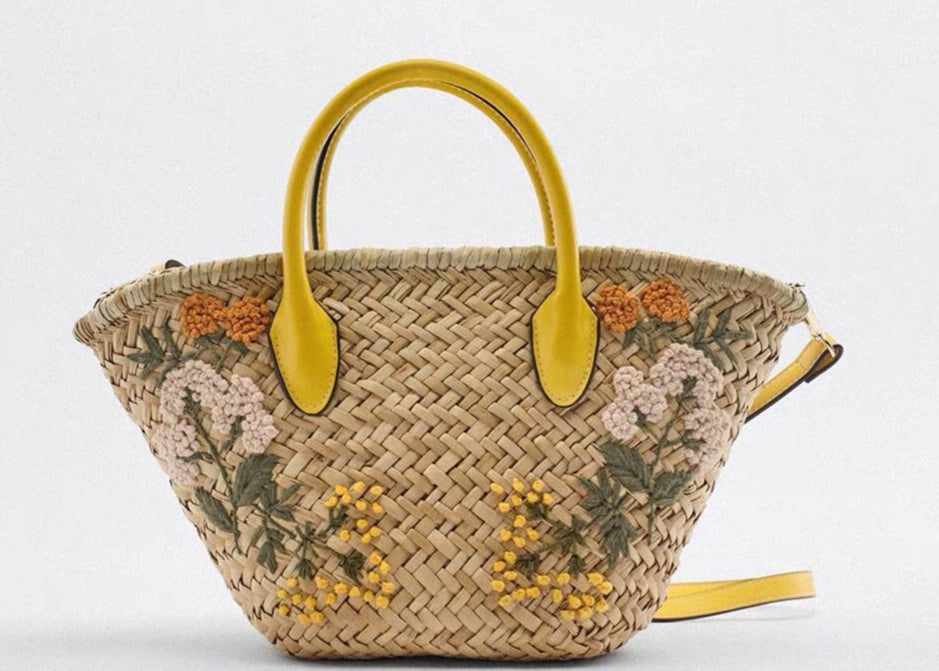 Straw Handbag Single Shoulder Crossbody Straw Bag Underarm Summer Beach Bag