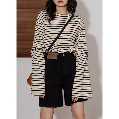 Causal  Striped T-shirt Women