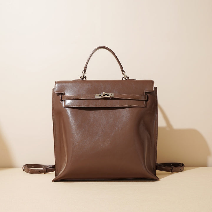 Genuine Leather Backpack - Large Capacity Single-Double  display picture 3