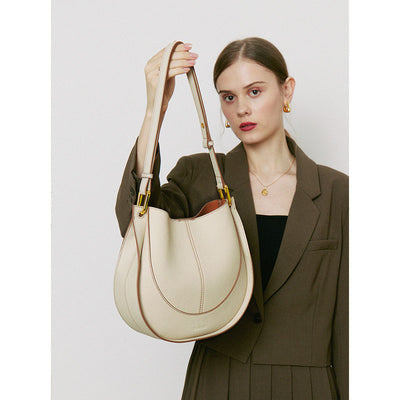 Genuine Leather Crossbody Bag – Stylish Shoulder Bag for Everyday Use White 28x8x24.5cm 3 in 1 Fashion Women Anti-Theft Backpack