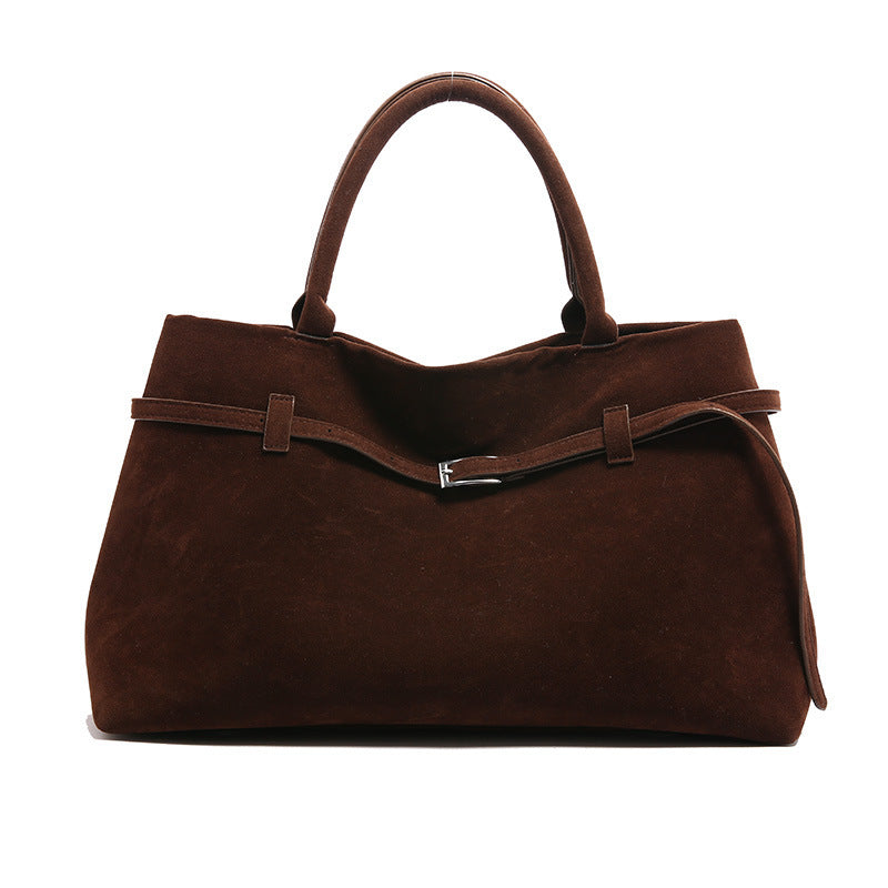 Suede Tote Design Portable Shoulder Bag