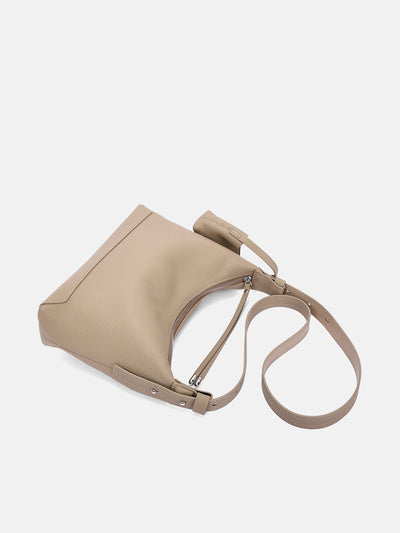 Genuine Leather Shoulder Bag - Minimalist Tote and Crossbody Handbag - Bagbagsitter