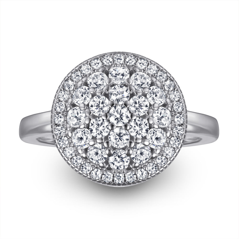 S925 Silver Ring Zircon Ring