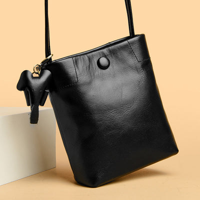 Mini  Casual  Genuine Leather Women Shoulder bag