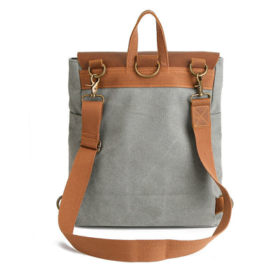 Horse Leather and Canvas  women Backpack