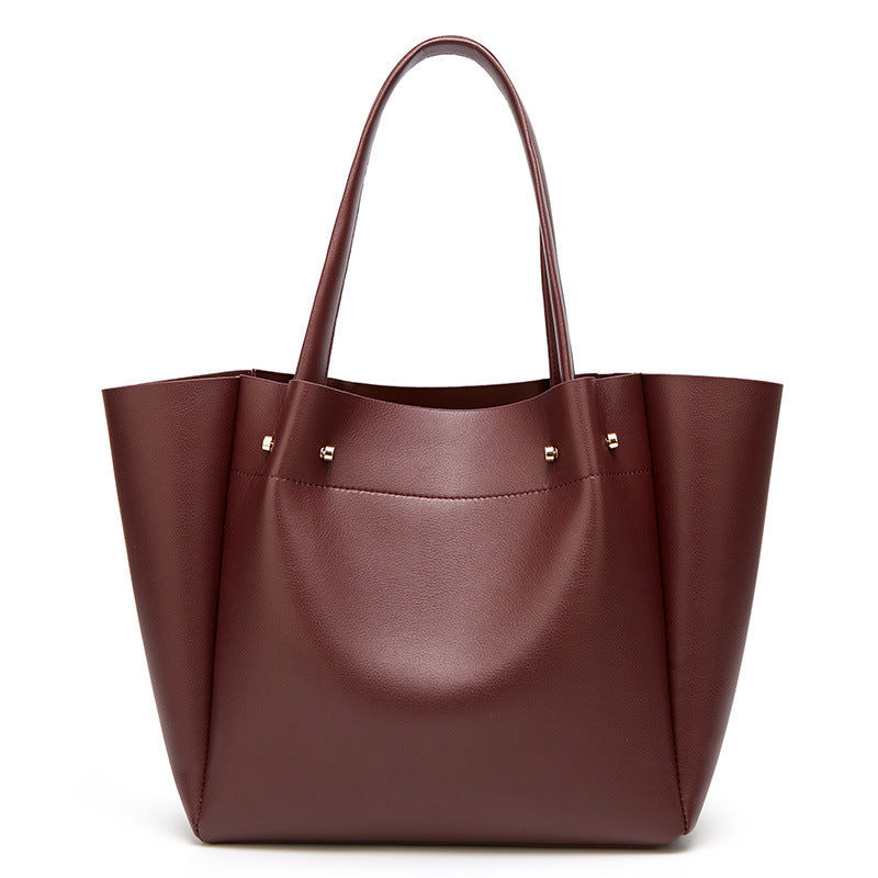 Vegan Leather Shoulder Tote Bag Large Capacity Tote Bag