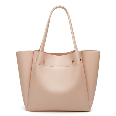 Vegan Leather Shoulder Tote Bag Large Capacity Tote Bag