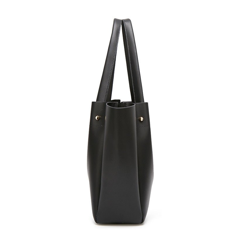 Vegan Leather Shoulder Tote Bag Large Capacity Tote Bag
