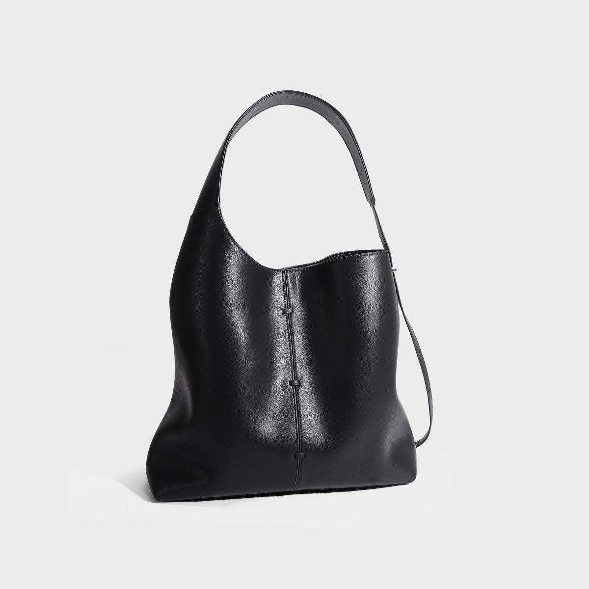Genuine Leather Shoulder Bag - Large Capacity Underarm Design Black 3 in 1 Fashion Women Anti-Theft Backpack