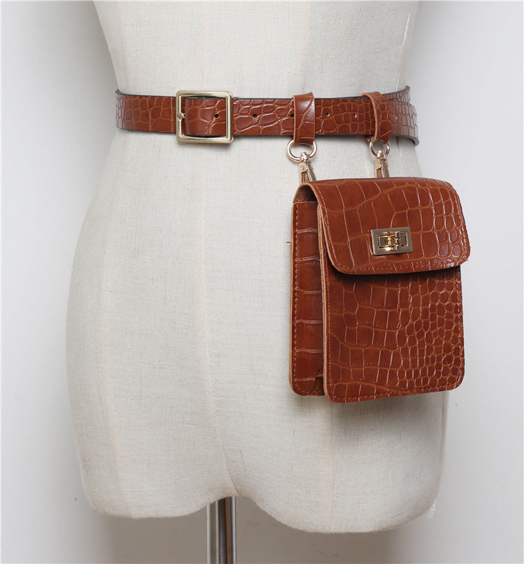 Vegan  leather women's belt bag mini Bag