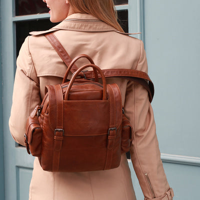 Vegan Leather Backpack Women