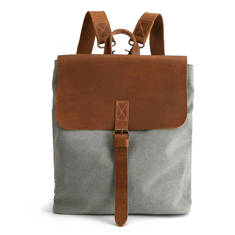 Horse Leather and Canvas  women Backpack