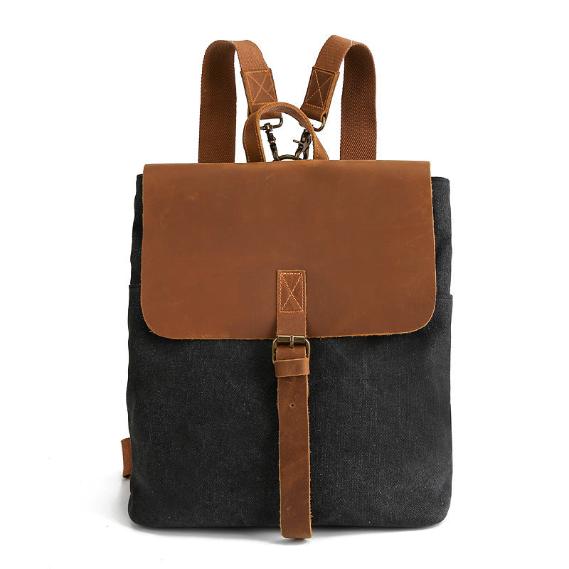 Horse Leather and Canvas  women Backpack