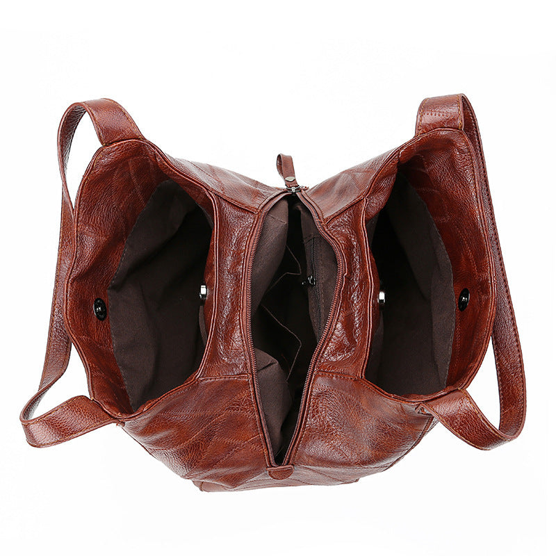 Vegan Leather Soft leather shoulder bag Tote Bag