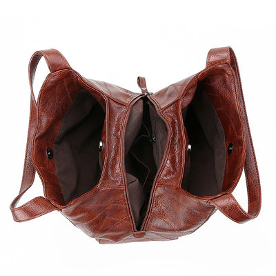 Vegan Leather Soft leather shoulder bag Tote Bag
