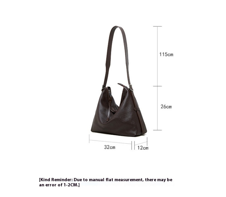 Genuine Leather Shoulder Bag - Versatile Underarm and Messenger Bag 3 in 1 Fashion Women Anti-Theft Backpack