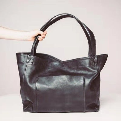 Soft Vegan Leather Large Capacity One-shoulder Tote Bag