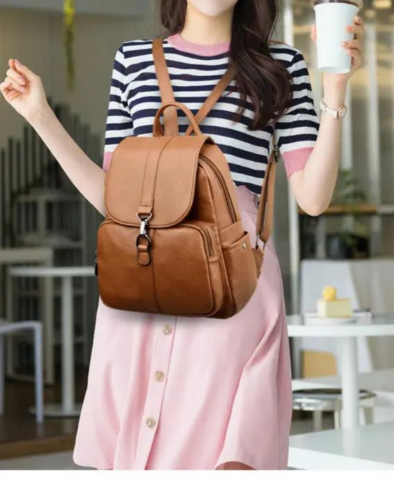 Genuine Leather Backpack - Soft Leather Backpack for Everyday Use Genuine Leather backpack soft leather backpack