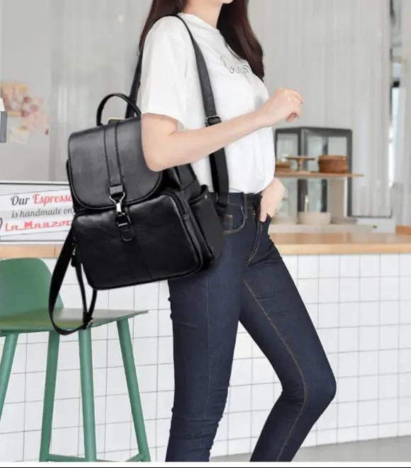 Genuine Leather Backpack - Soft Leather Backpack for Everyday Use Genuine Leather backpack soft leather backpack