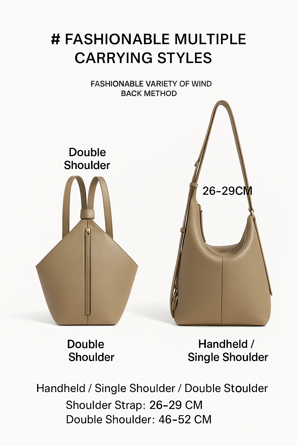Genuine Leather Underarm Bag Cowhide Large-capacity Bucket Bag Backpack Versatile Bag