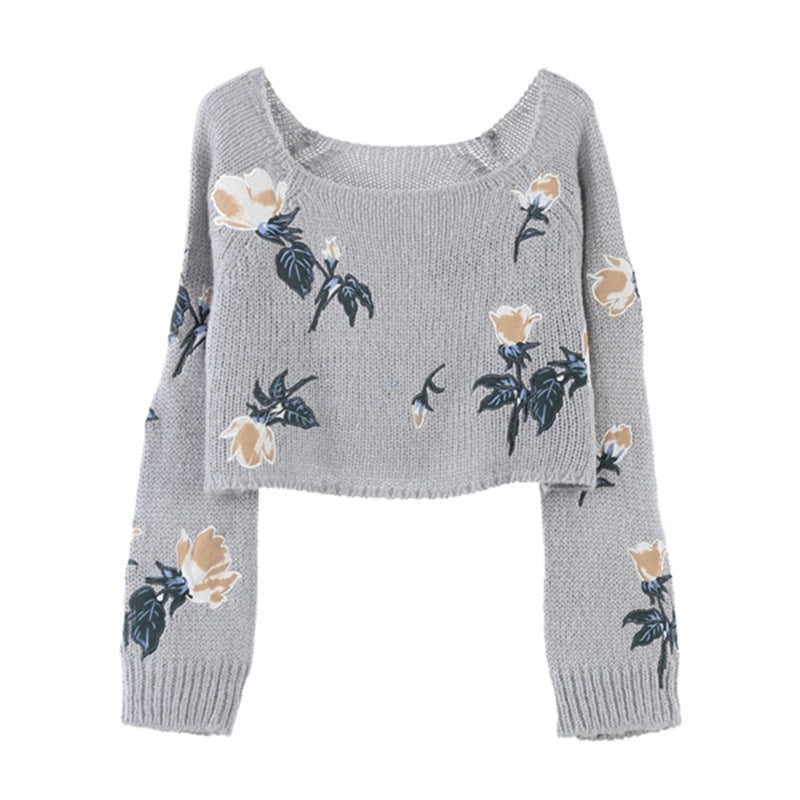 Flower Sweater blouse