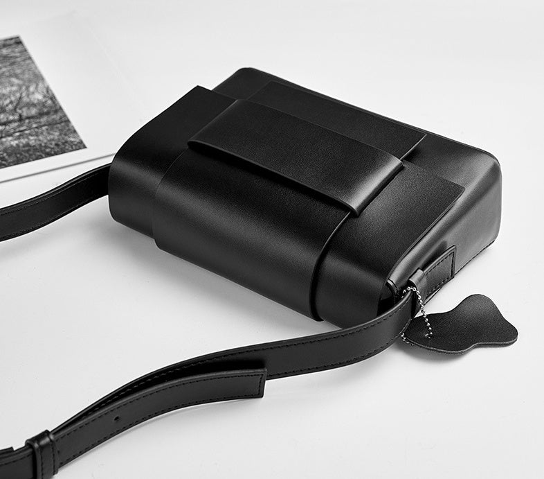 Genuine Leather Crossbody Bag - Small Square Woven Shoulder Bag Genuine Soft Leather Woven Small Square