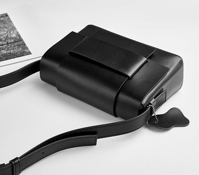 Genuine Leather Crossbody Bag - Small Square Woven Shoulder Bag Genuine Soft Leather Woven Small Square