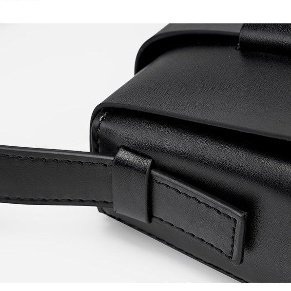 Genuine Leather Crossbody Bag - Small Square Woven Shoulder Bag Genuine Soft Leather Woven Small Square
