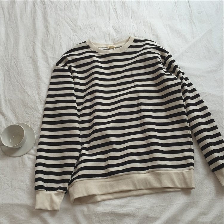 Striped Sweater Women Loose Blouse Women