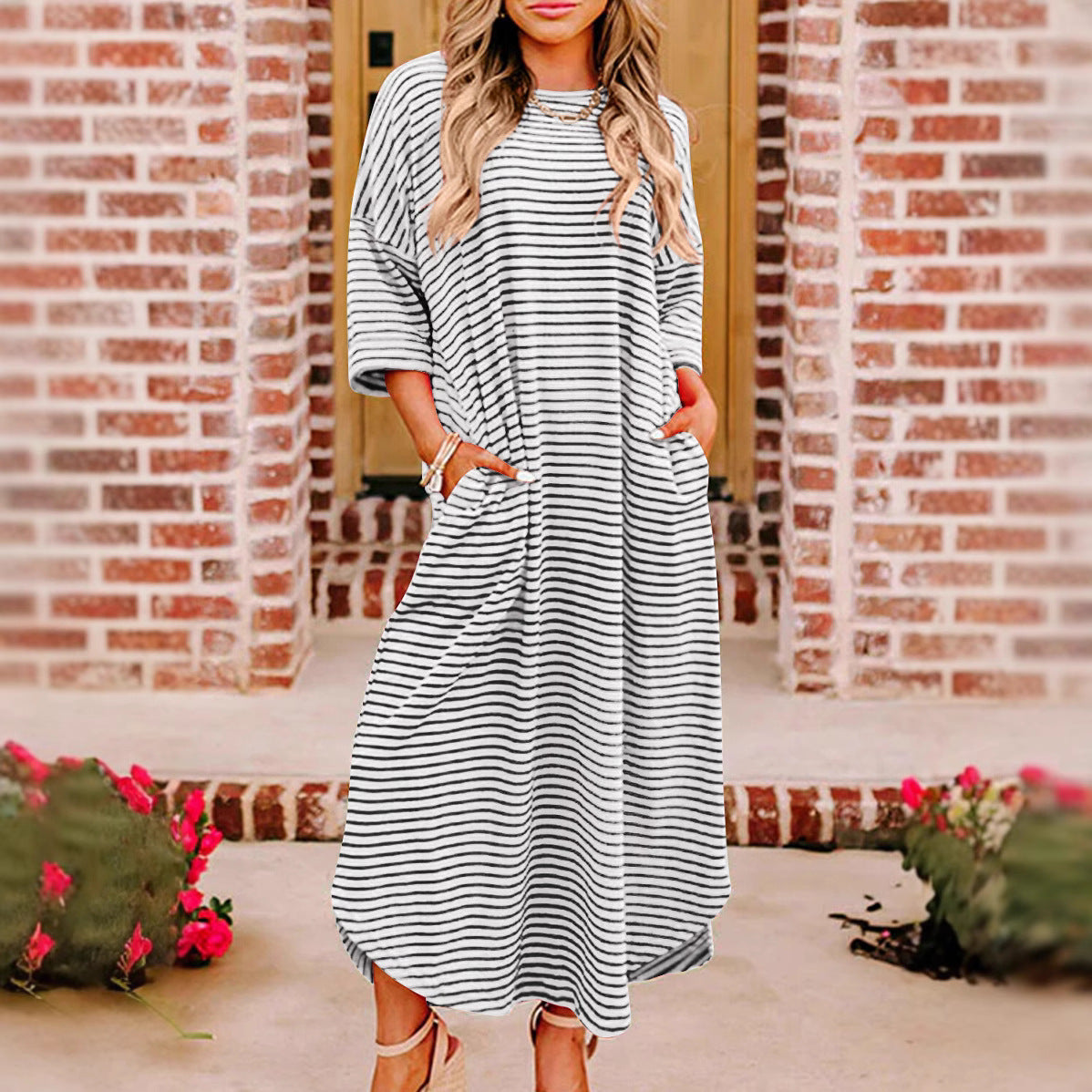 Summer Casual Striped Dress For Women