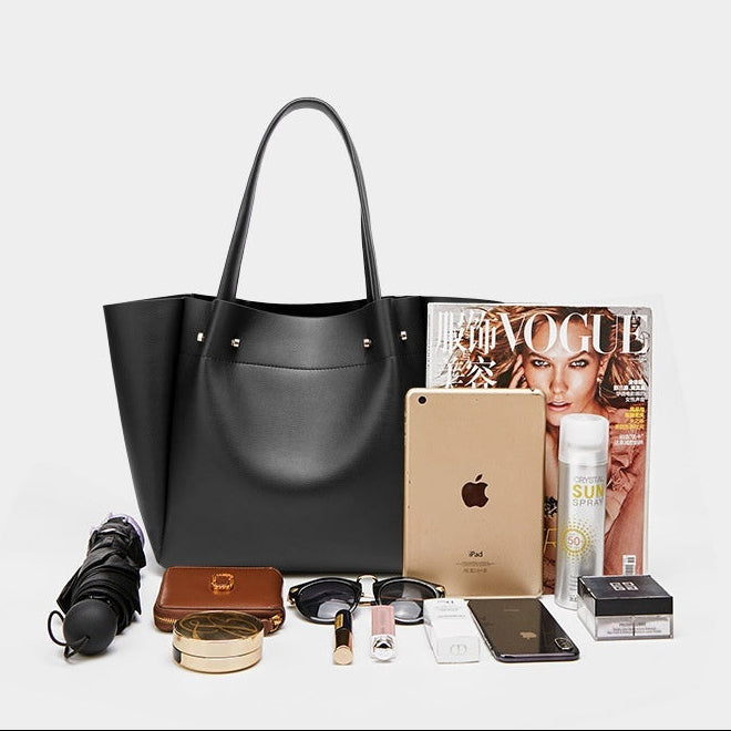 Vegan Leather Shoulder Tote Bag Large Capacity Tote Bag Vegan Leather Shoulder Tote Bag Large Ca