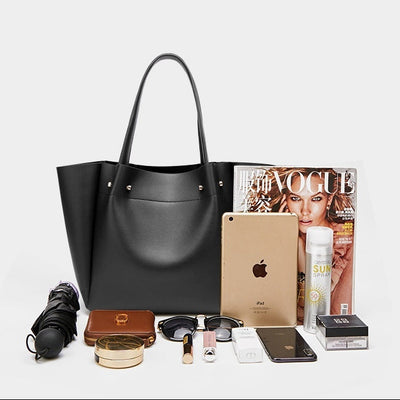 Vegan Leather Shoulder Tote Bag Large Capacity Tote Bag Vegan Leather Shoulder Tote Bag Large Ca
