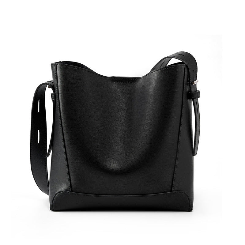 Women's Leather Crossbody Bag - Stylish & Versatile Genuine Leather Shoulder Handbag Black 3 in 1 Fashion Women Anti-Theft Backpack