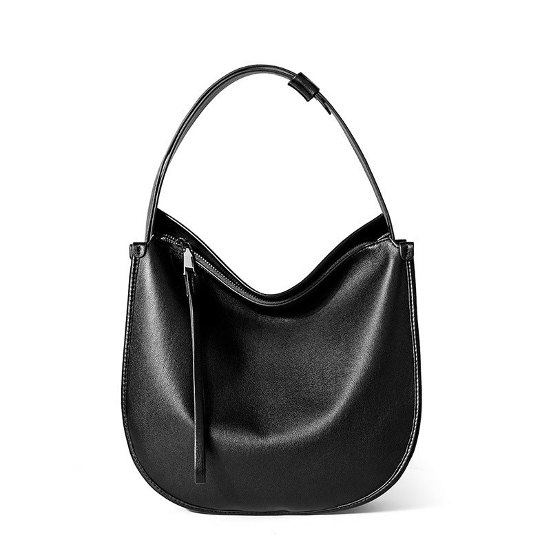 Genuine Leather Tote Bag - Cowhide Crossbody Shoulder Bag Black 3 in 1 Fashion Women Anti-Theft Backpack