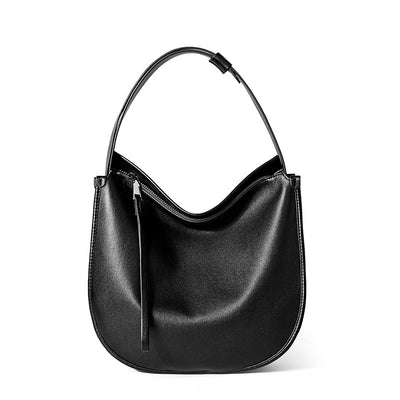 Genuine Leather Tote Bag - Cowhide Crossbody Shoulder Bag Black 3 in 1 Fashion Women Anti-Theft Backpack