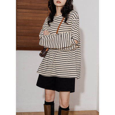 Causal  Striped T-shirt Women