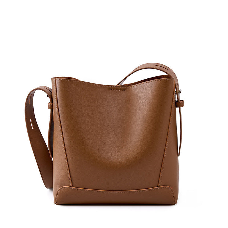 Women's Leather Crossbody Bag - Stylish & Versatile Genuine Leather Shoulder Handbag Golden Brown 3 in 1 Fashion Women Anti-Theft Backpack