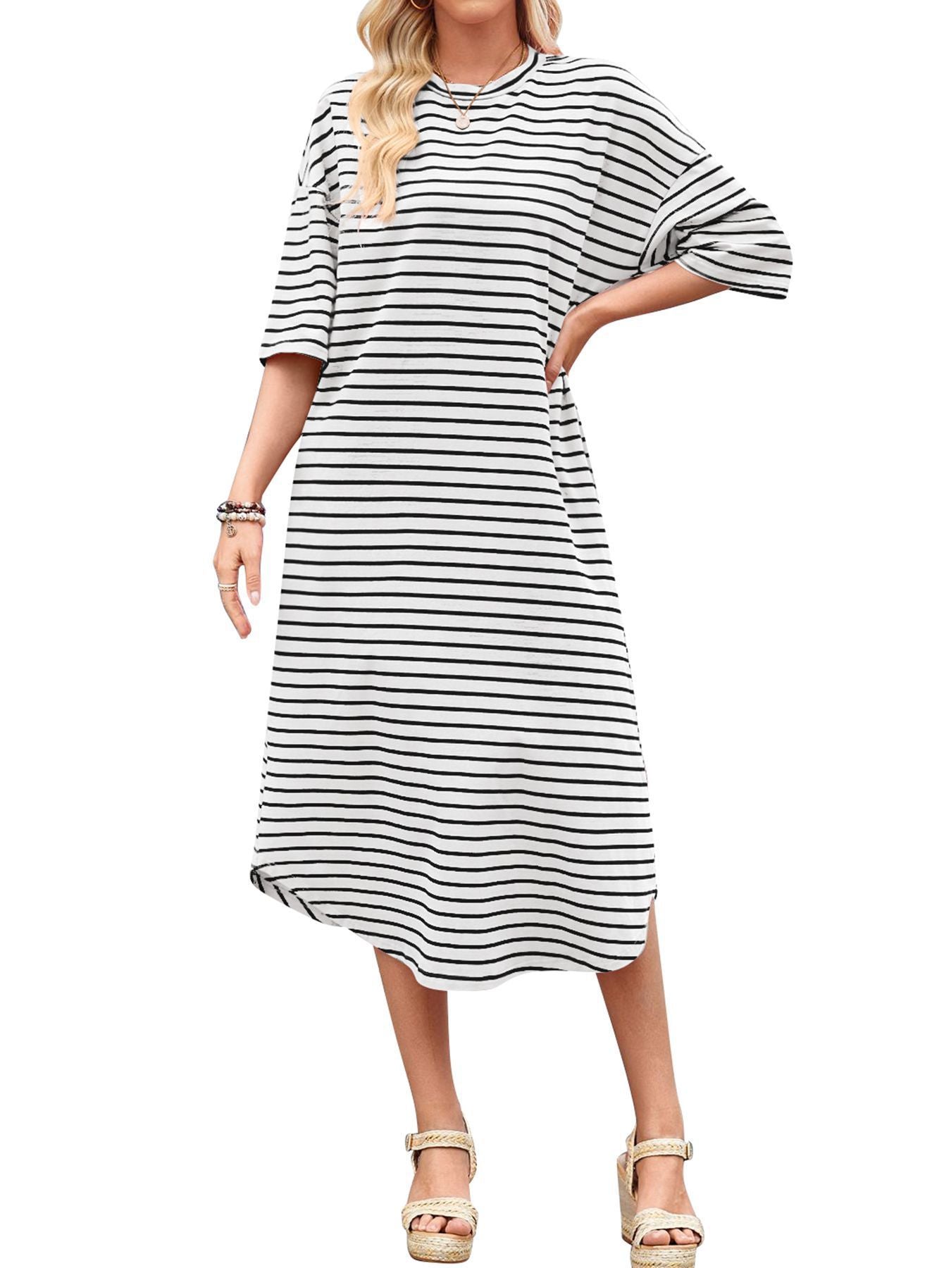 Summer Casual Striped Dress For Women