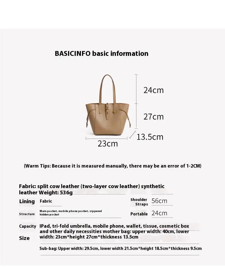 Genuine Leather Shoulder Bag Tote - Stylish & Durable Design Genuine Leather Shoulder Bag Tote Bag