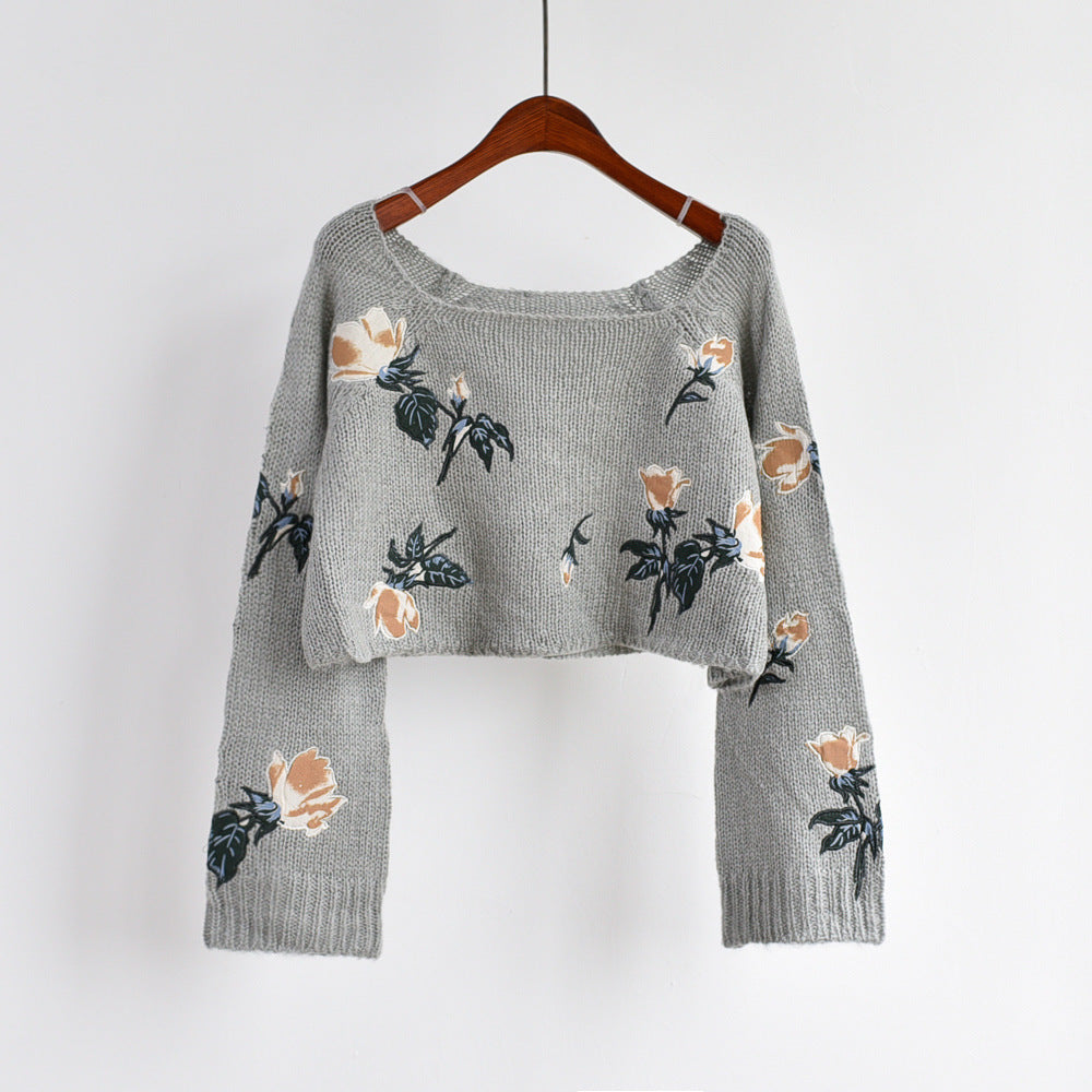 Flower Sweater blouse