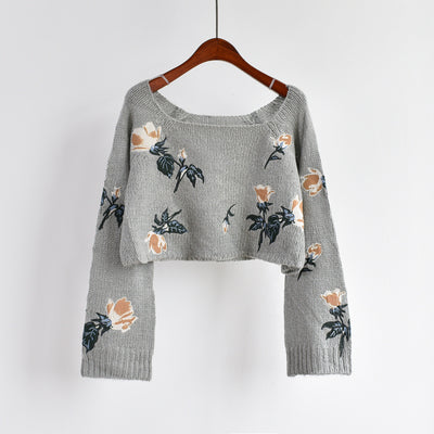 Flower Sweater blouse