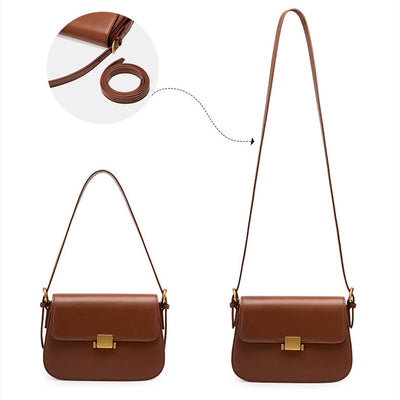 Genuine Leather Tote Bag - Versatile Underarm Leather, Shoulder, and Crossbody Bag Genuine Leather Tote Bag Underarm Leath
