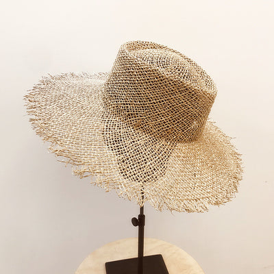 British Flat Hat Straw Hat Summer Beach Hat