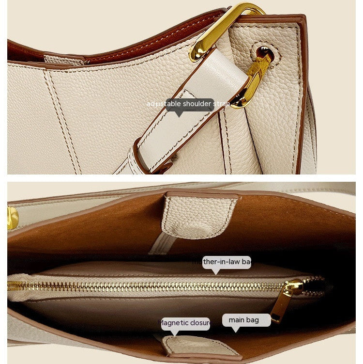 Genuine Leather Crossbody Bag – Stylish Shoulder Bag for Everyday Use 3 in 1 Fashion Women Anti-Theft Backpack