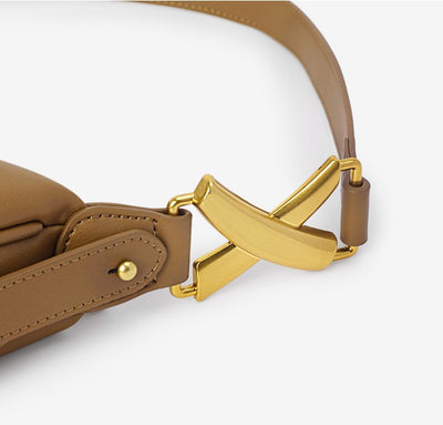 Genuine Leather Crossbody Tote Bag - Soft Women's Shoulder and Underarm Bag Genuine Leather Crescent Crossbody Soft
