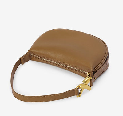 Genuine Leather Crossbody Tote Bag - Soft Women's Shoulder and Underarm Bag Genuine Leather Crescent Crossbody Soft