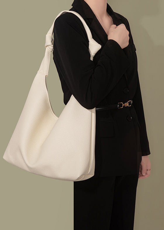 Vegan Leather Tote Bag | Large Capacity Shoulder Bag Vegan Soft Leather Tote Bag Shoulder Ba