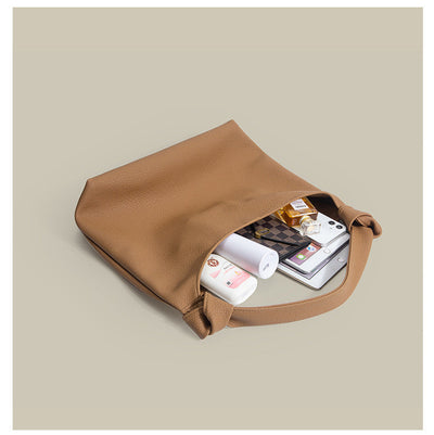 Vegan Leather Tote Bag | Large Capacity Shoulder Bag Vegan Soft Leather Tote Bag Shoulder Ba