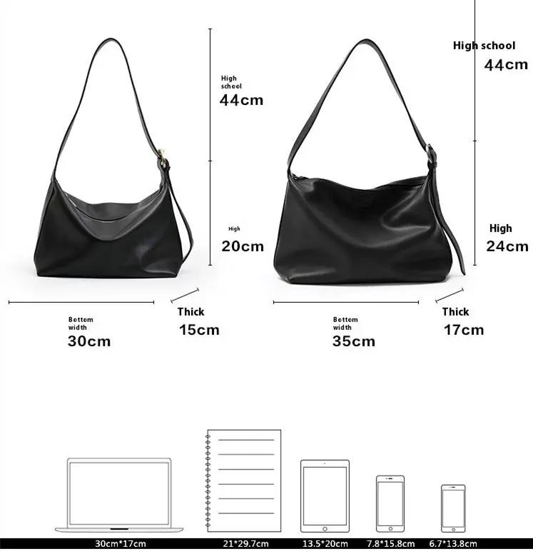 Genuine Leather Shoulder Bag - Large Capacity Crossbody Bag Genuine Leather Shoulder Bag Large-capa